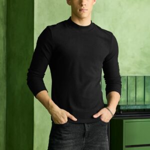 Black Slim Fit Stretch Sweater